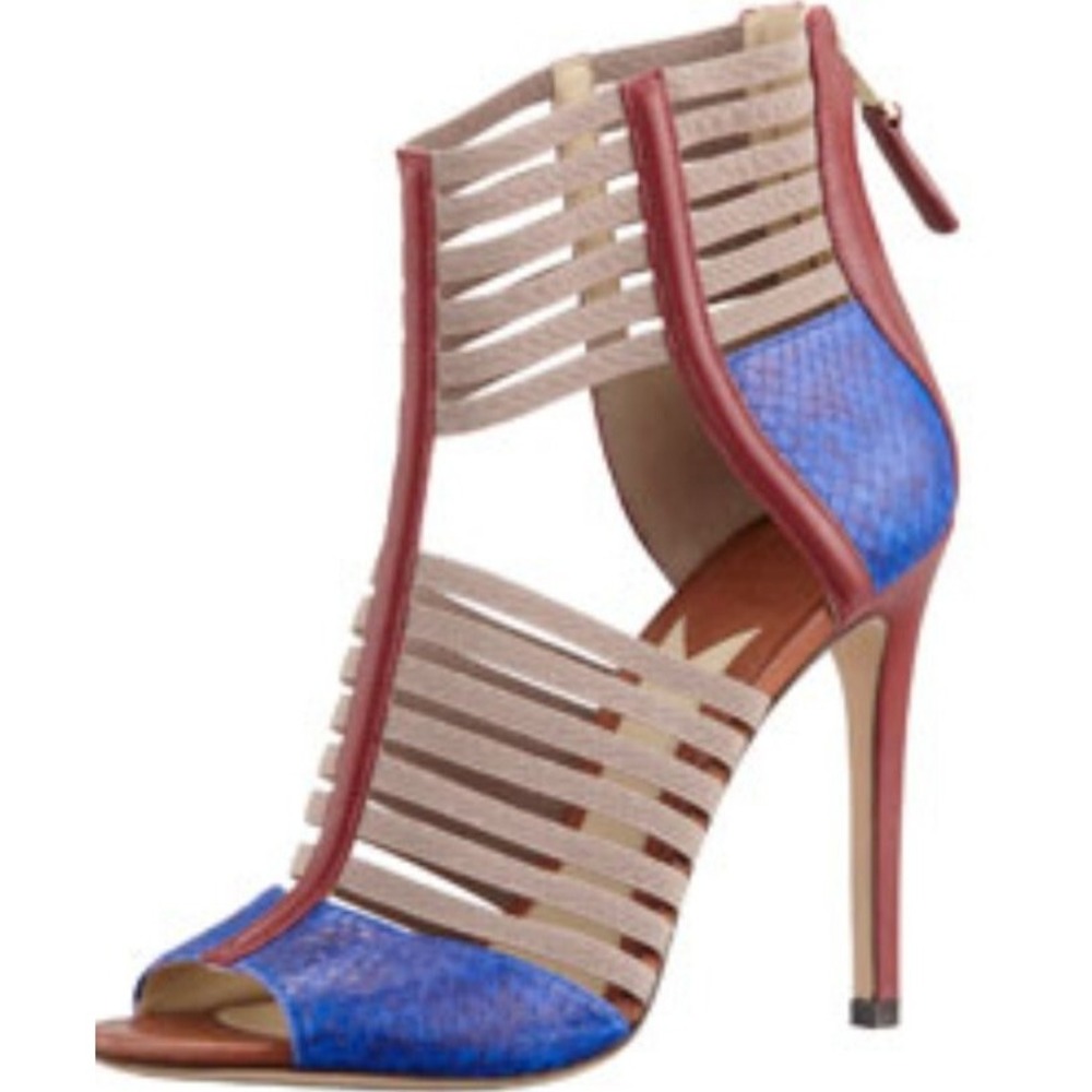 Brian Atwood 6.5 Langden Stretch Cage Gladiator Heels